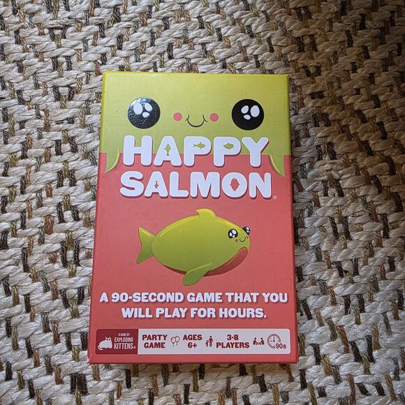 HAPPY SALMON Party Card Game Family Friendly (2021) Used 1 Time NICE - Picture 1 of 9